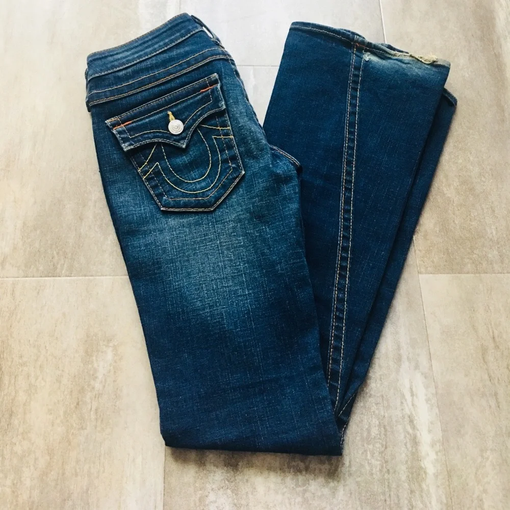 True Religion Dark Blue Bootcut Jeans - Picture 2 of 4